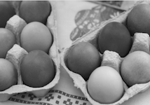 black and white easter eggs