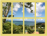 image with window panes in foreground